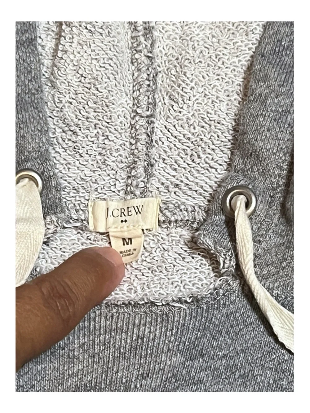 J. Crew Men's Lightweight French Terry Pullover Hoodie Size M